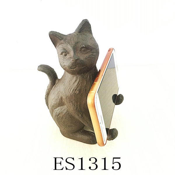cast iron cat phone holder cast iron cat decoration