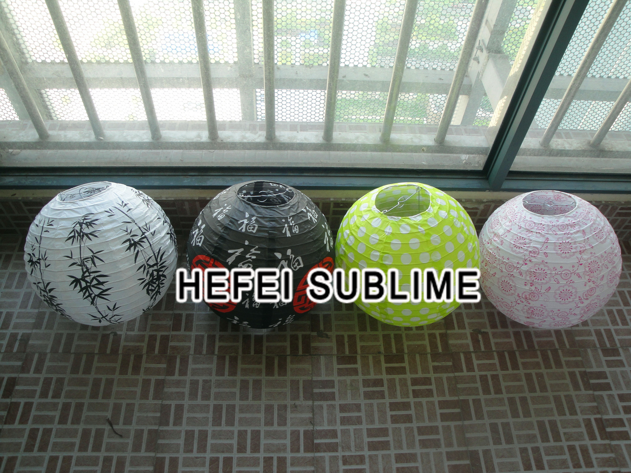 Multicolor printed paper lantern