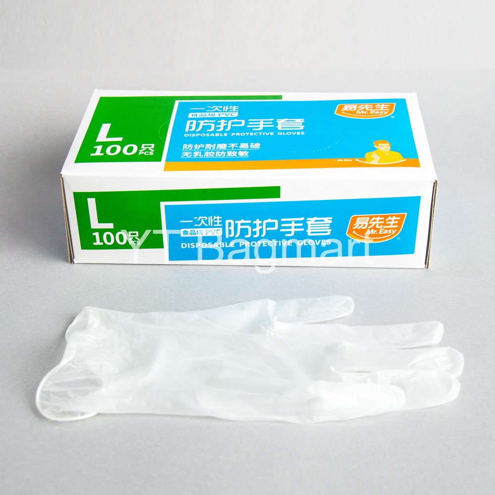 PVC glove disposable L