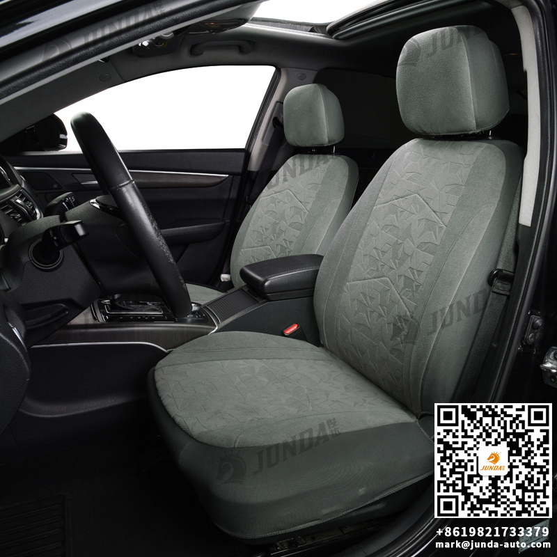 Velour embossed seat cover