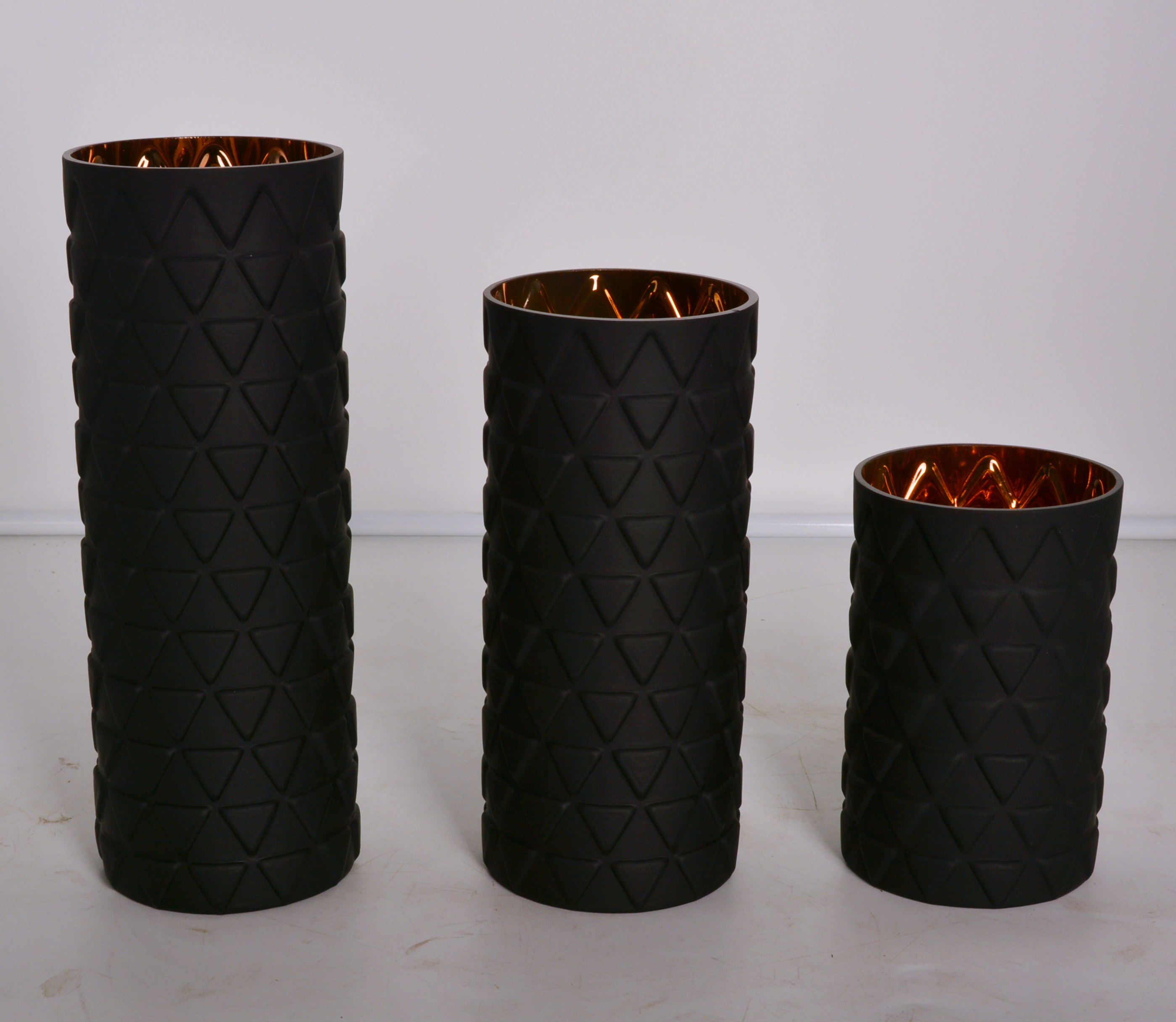 Eletroplate glass candle