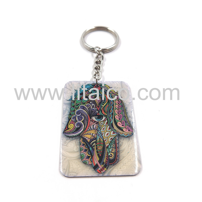 Multicolour metal keychain