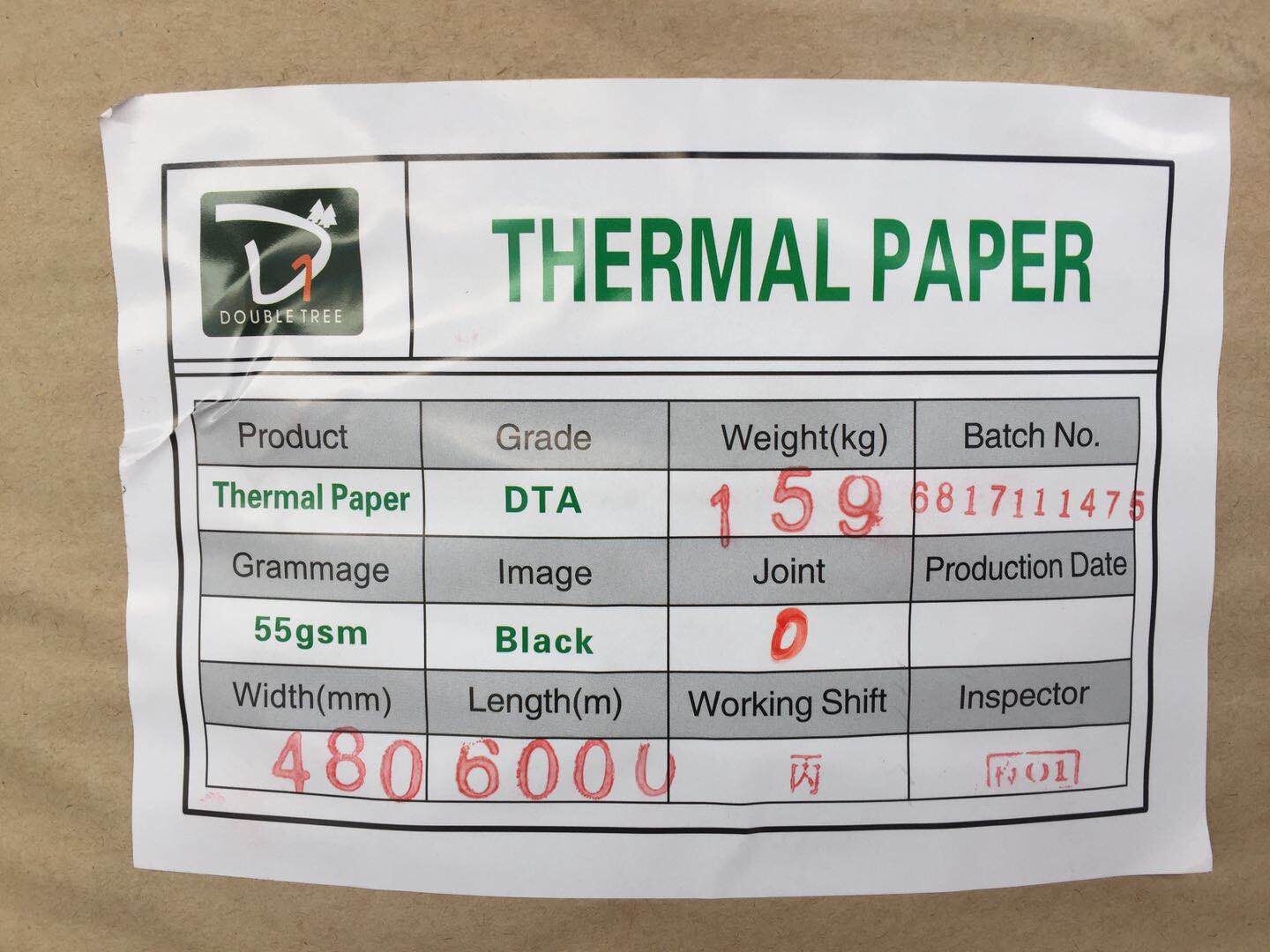 Thermal paper Jumbo roll,Thermal roll,Big roll thermal paper,Roll width:405, 636,810,1035