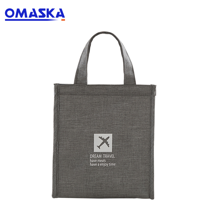 HR001 Fashion simple handle lunch bag customize logo waterproof cooloer insulated lunch bag
