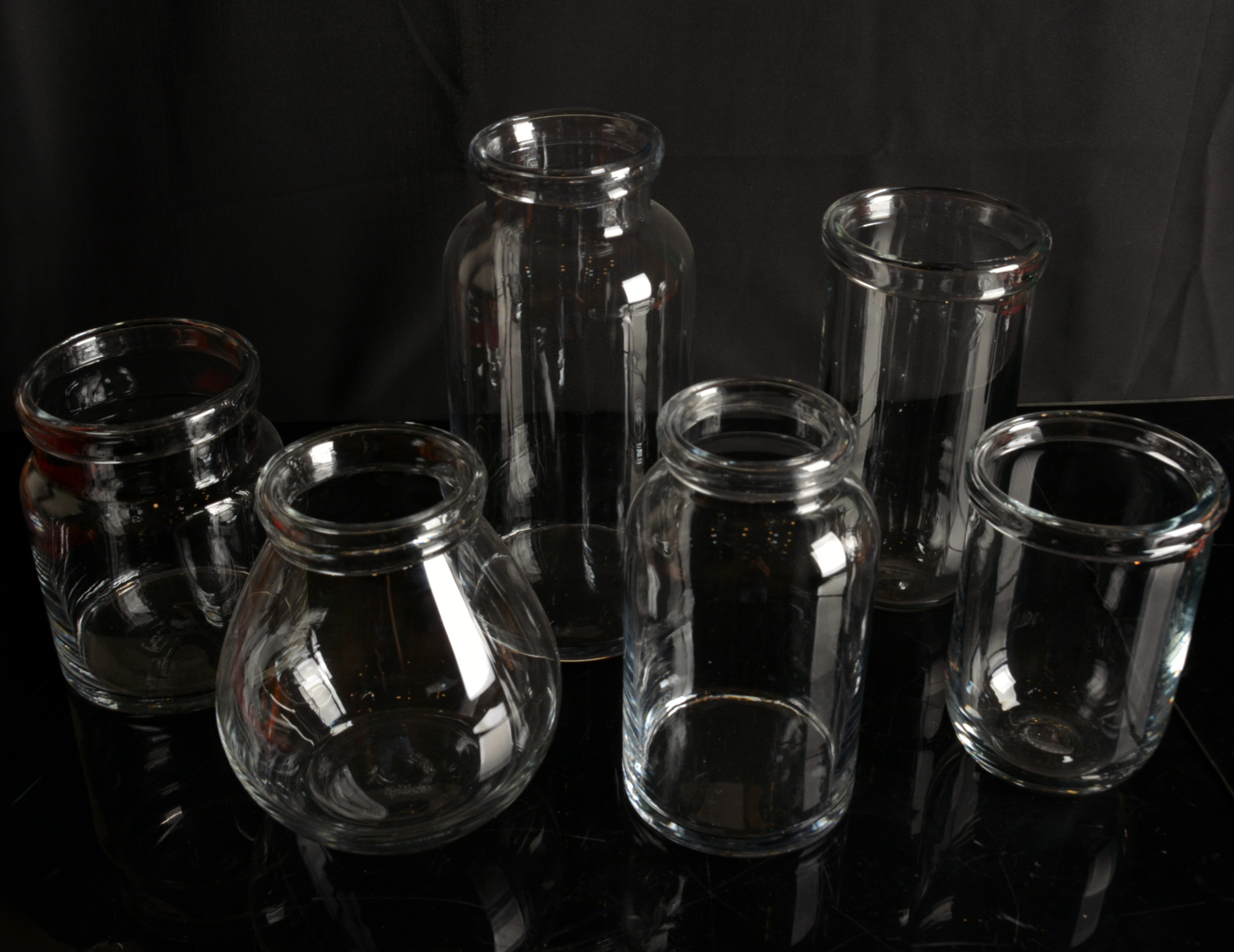 Welt top glass vase