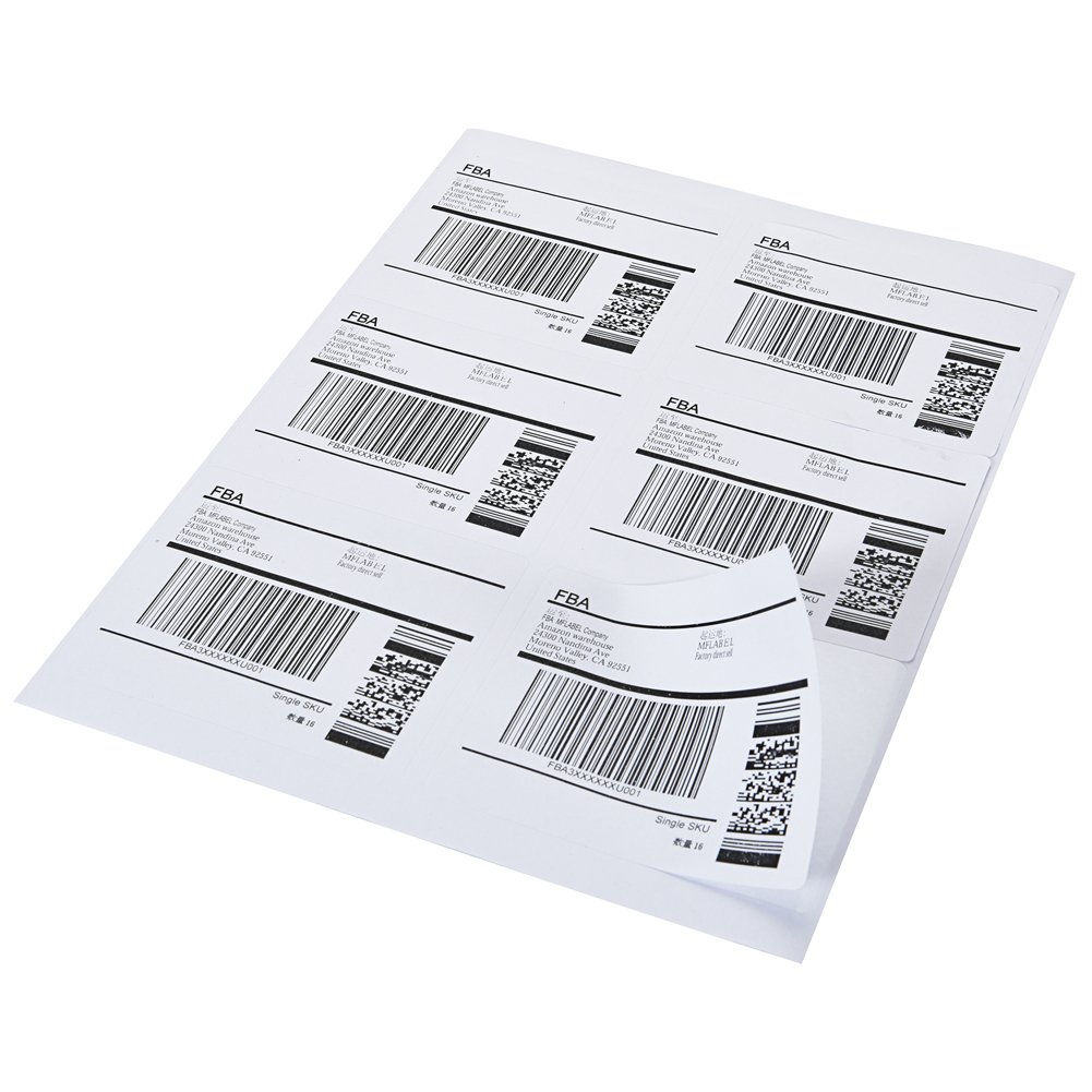White Laser & Inkjet Labels 6 labels Per Sheet 5164