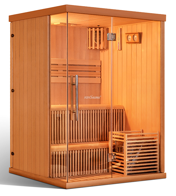 Traditional sauna room for European market