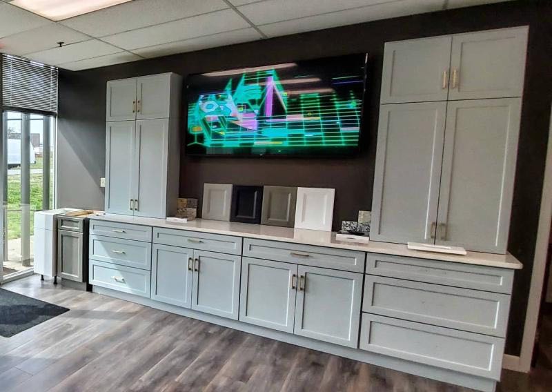 white shake solid wood kitchen cabinet