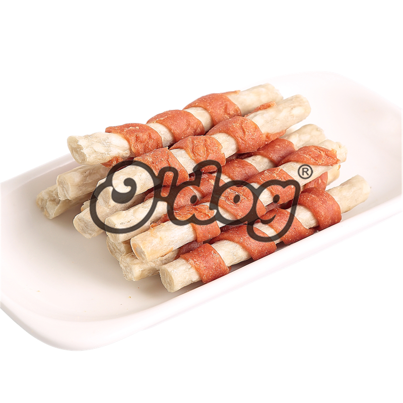 Pet food dog treat snack Chicken & rawhide munchy stick