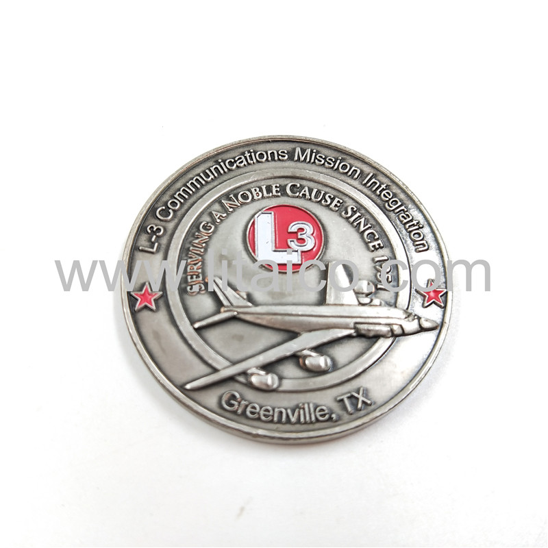 Airplane metal coin -Double Side