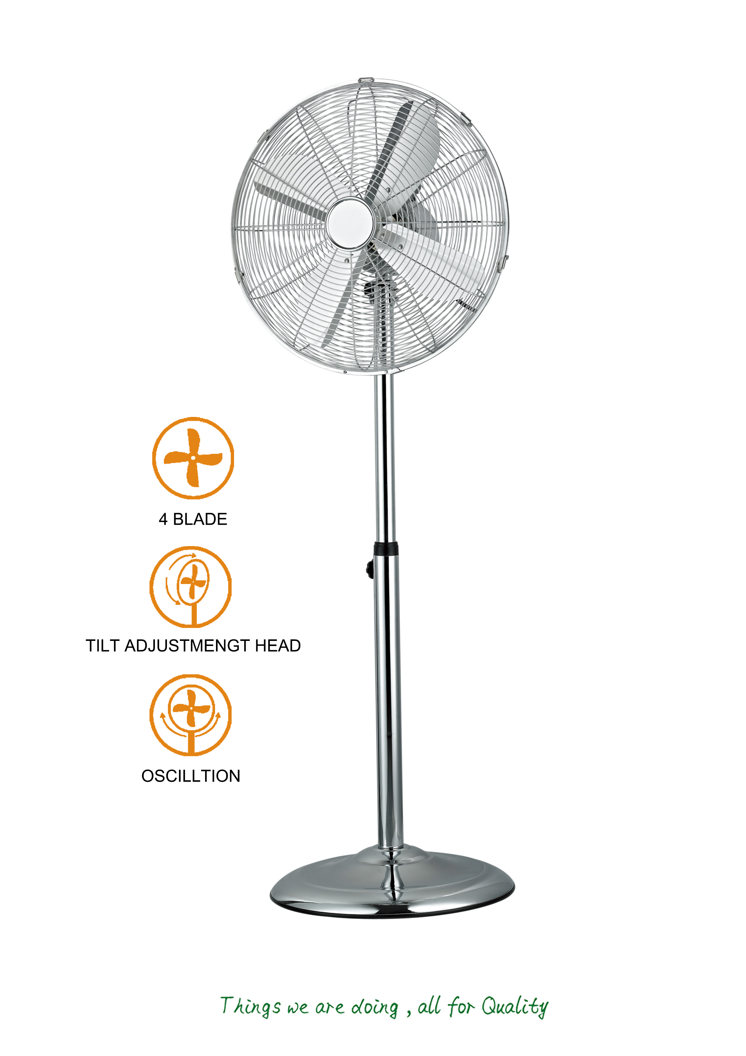 16'' (40cm) Metal Stand Fan
