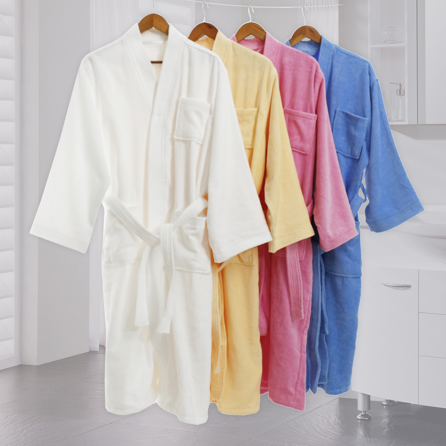 100%cotton Solid Color Bath Robe