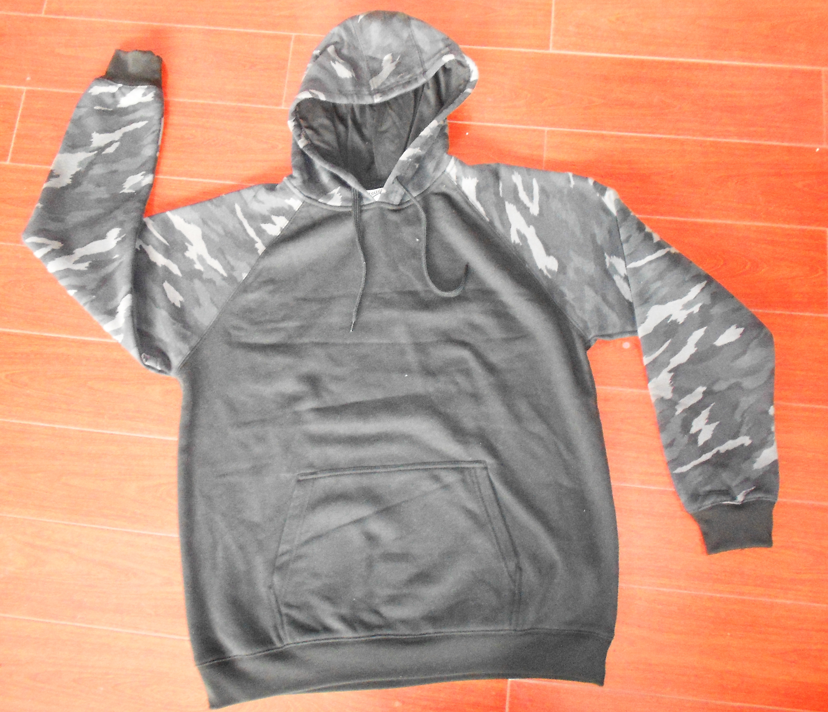 Hoodie Hoodies Hoody Fleece Top Sweat Shirt, Fleece Sweater Men's Knitted Popover Hood Top With Kangaroo Pockets & Printed Sleeves & Hood Men