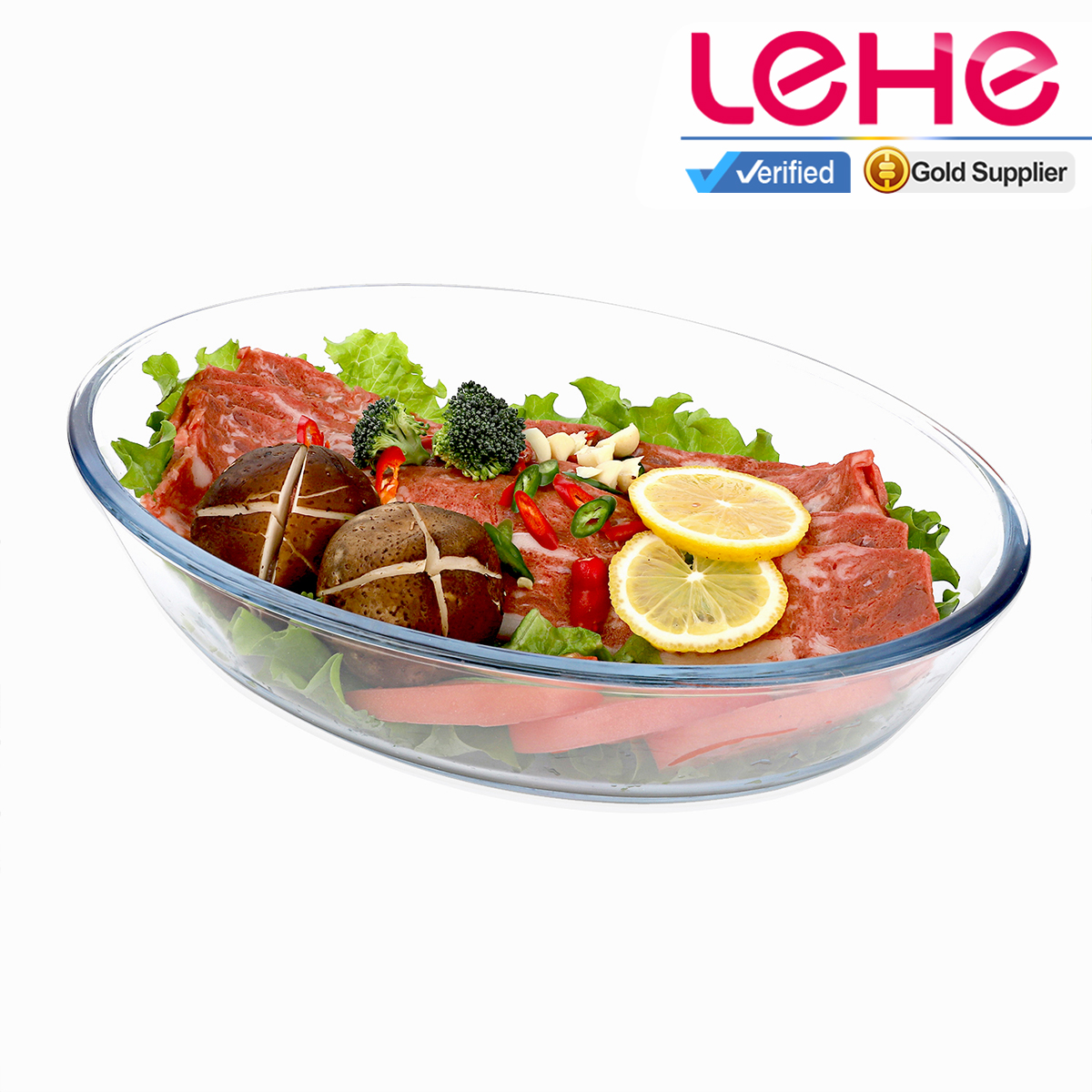 3l/4l Big Volume Oven Safe Heat Resistant Glass Oven Baking Tray Kitchen Cookware Set