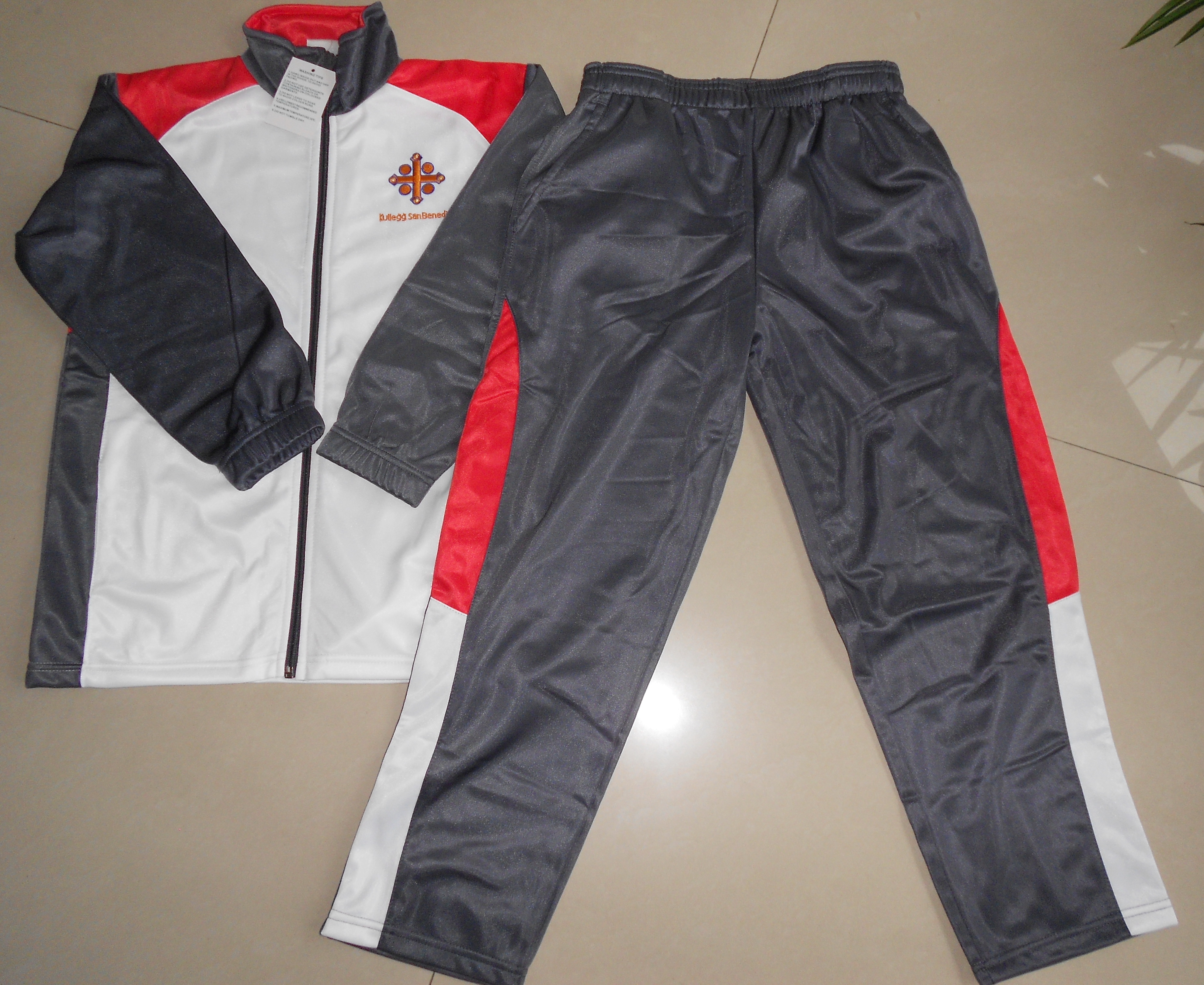 tracksuits School Uniforms Unisex block color tricot track suits sport set boys girls kids Kinder Primary Middle Secondary tracksuits
