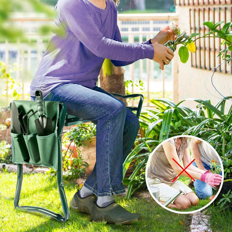 !Foldable Garden Kneeling Stool Pad and Seat w/handles