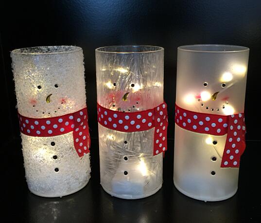 LED Glass Christmas Santa