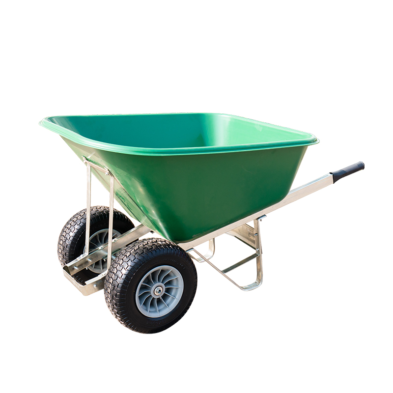 !750lbs capacity 10cuft Heavy Duty Dual Wheels Wheelbarrow