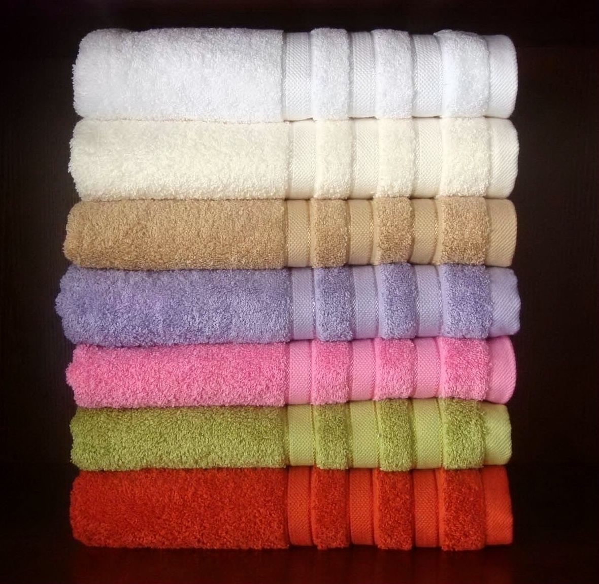100%COTTON 16/s RING SPUN SOLID COLOR TOWEL
