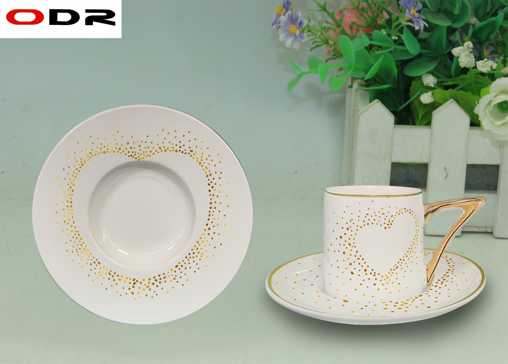 Set of 6 90cc coffee and saucer