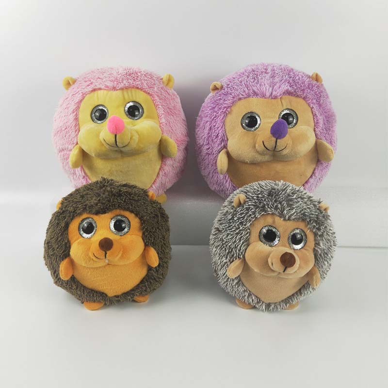 Plush animal toy soft stuffed round hedgehog