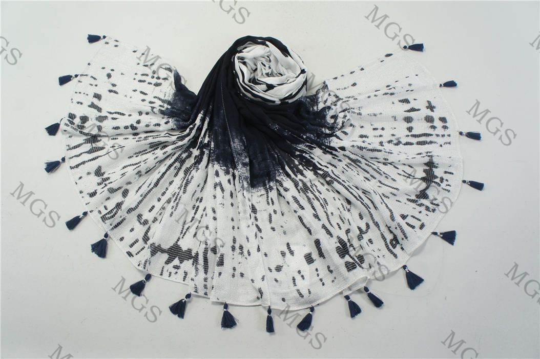 97%viscose 3%lurex woven scarf