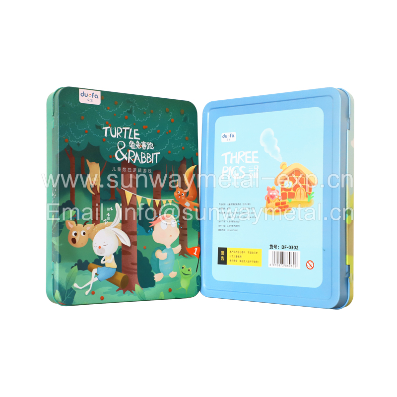 Puzzle game tin box puzzle game packaging