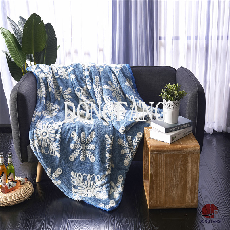 100% polyester catioinc jacquard sherpa