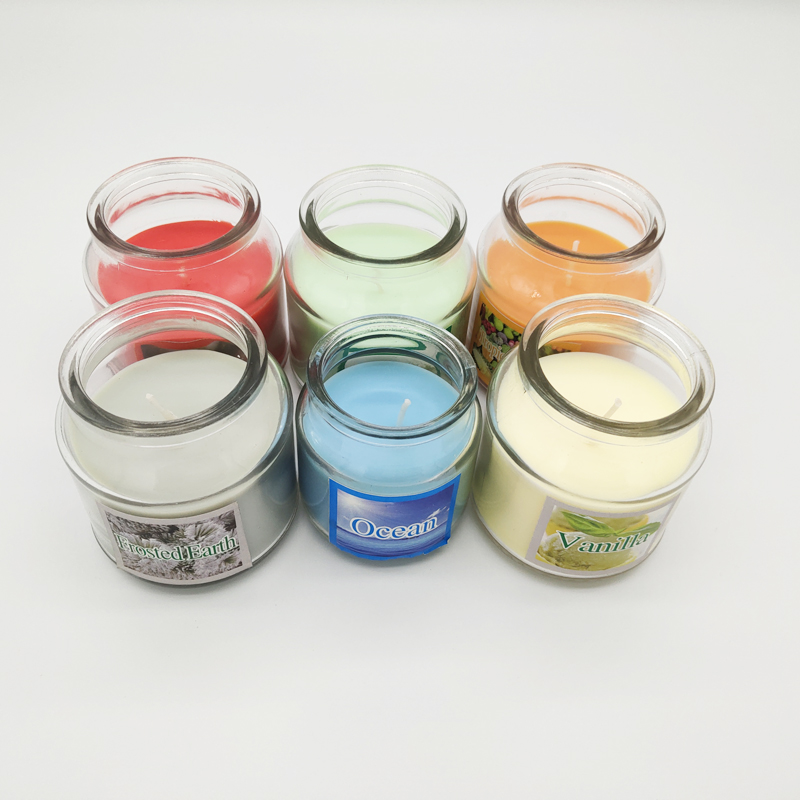 Scented glass candle soy parraffine customized logo wholesale