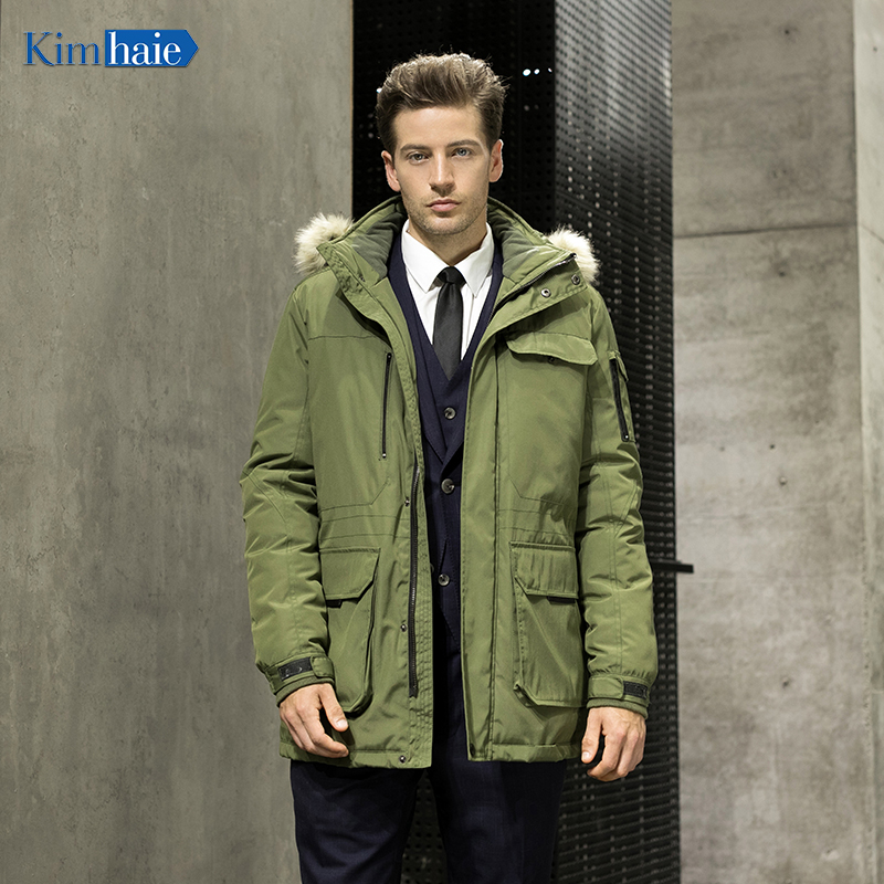 Men's winter warm green jacket