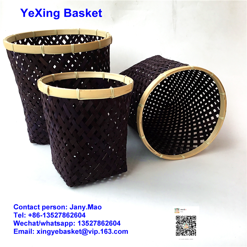 Bamboo basket dark color
