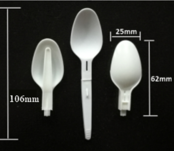 Plastic foldable spoon