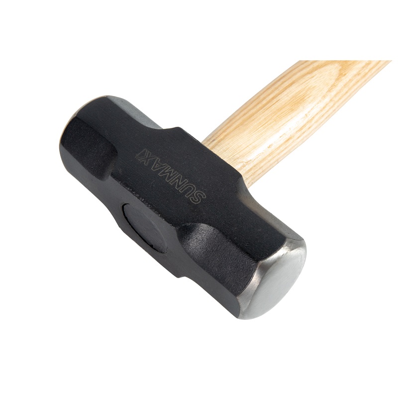 Industrial forged carbon steel American type sledge hammer with wood handle