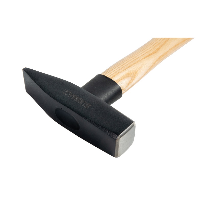 Cast German type machinist hammer with wood handle