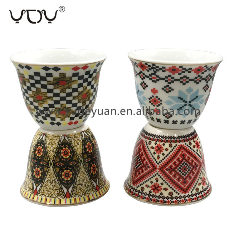 Chaozhou Popular cheap white 90cc bulk tea coffee cups saucer porcelain