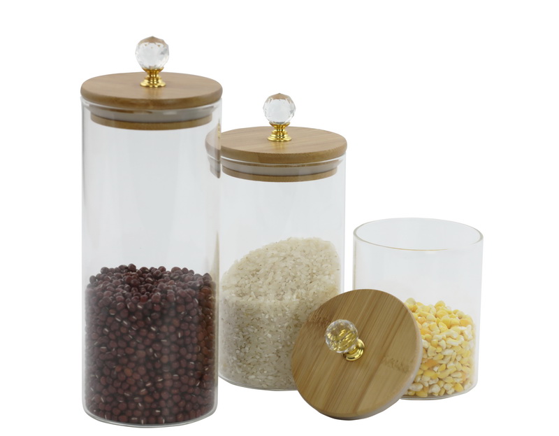 MC6864 Customized Transparent Wide Mouth Glass Storage Jar Tea Container