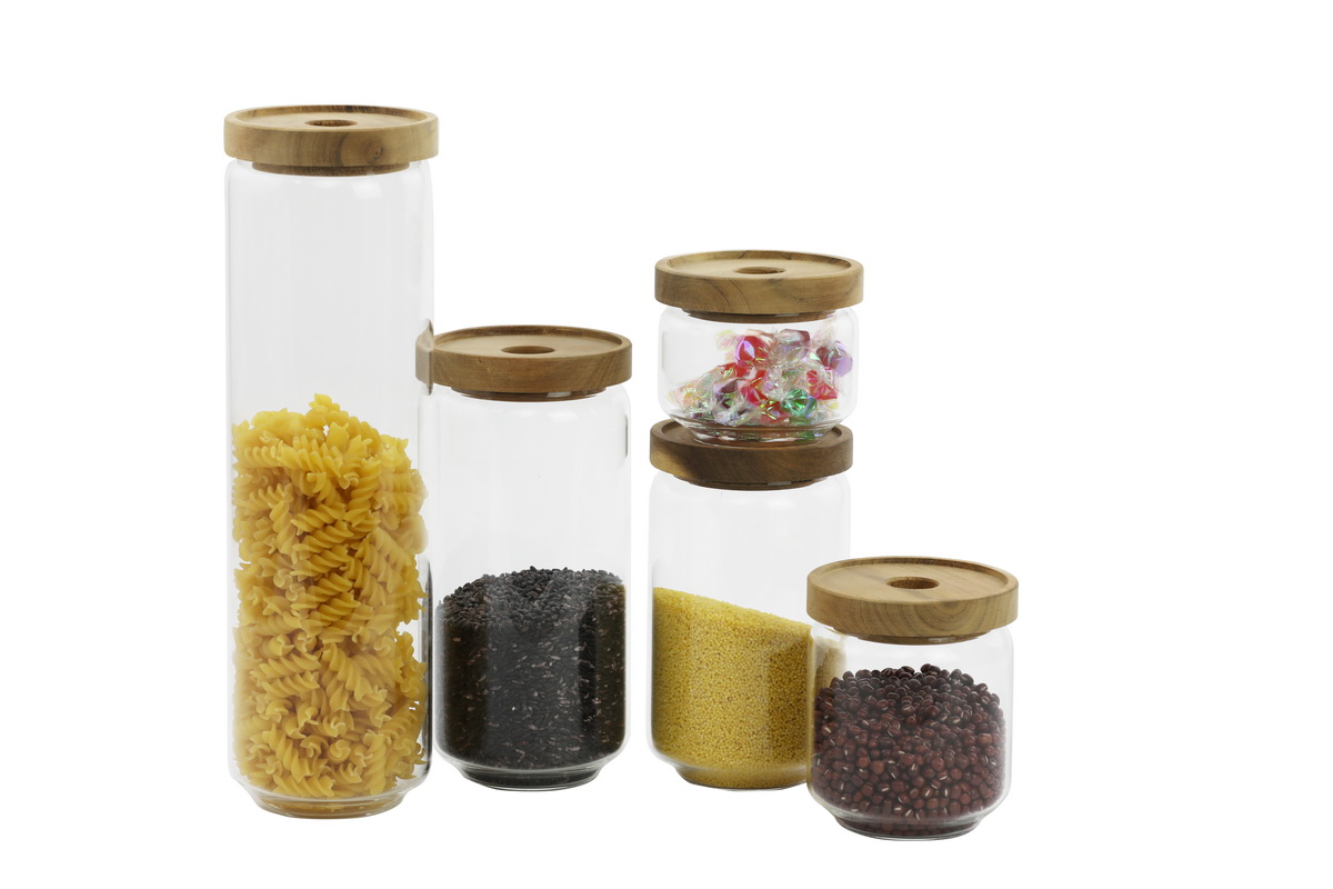 MC6879 High borosilicate glass food storage jar with lid