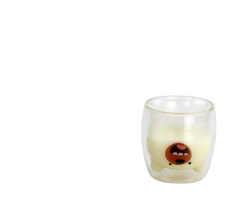 MC6850High borosilicate double wall cartoon coffee cup