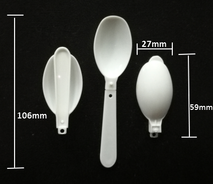 Plastic foldable spoon