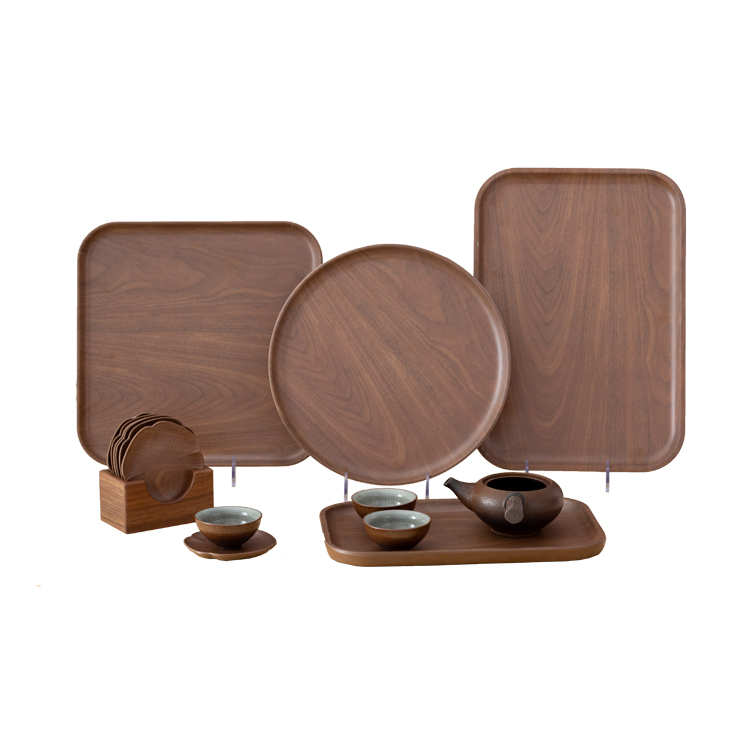 new wood like reusable melamine plate sets