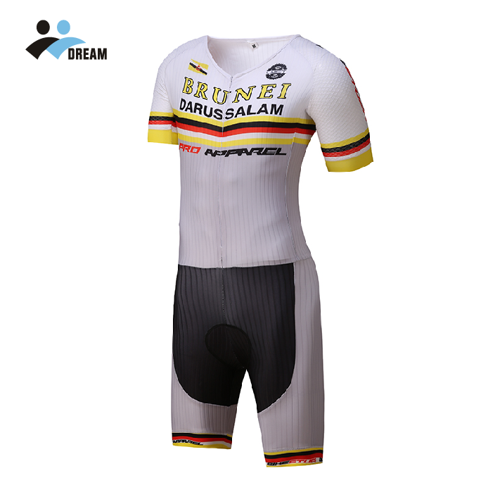 Professional custom design Miti fabric short sleeve cycling skinsuit with shorts