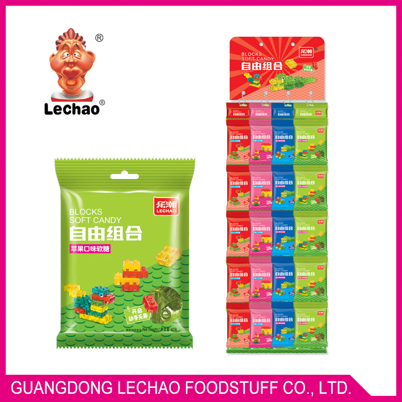 Building block jelly candy
