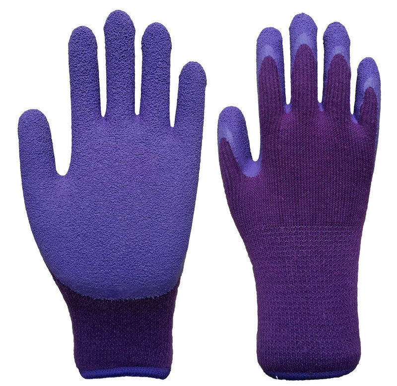 Winter gloves,thermal liner,latex palm coated