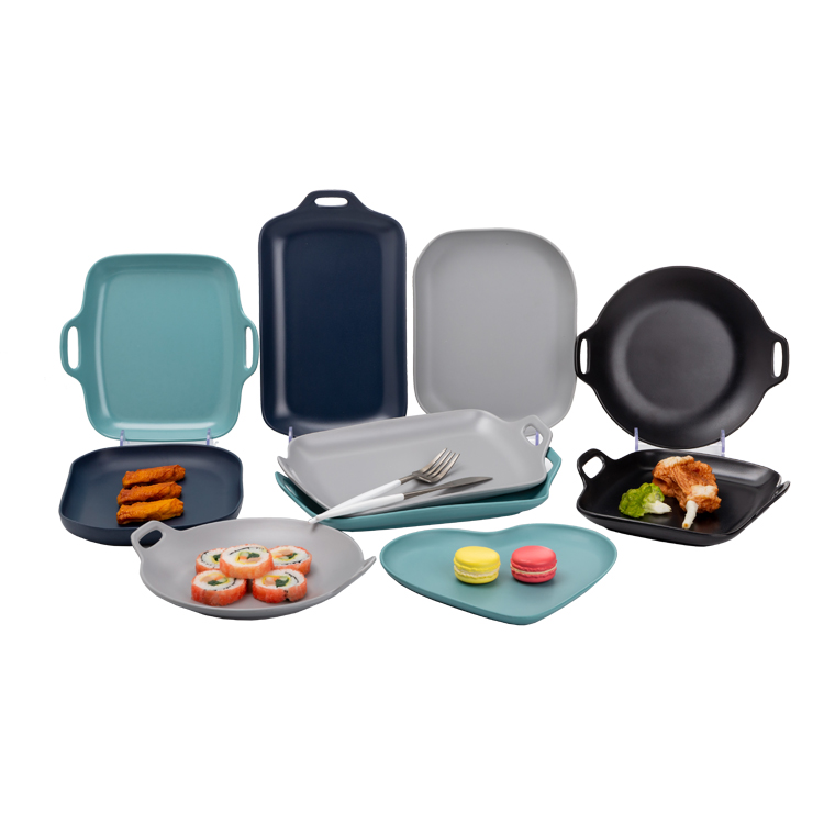 new colorful unbreakable melamine plate sets