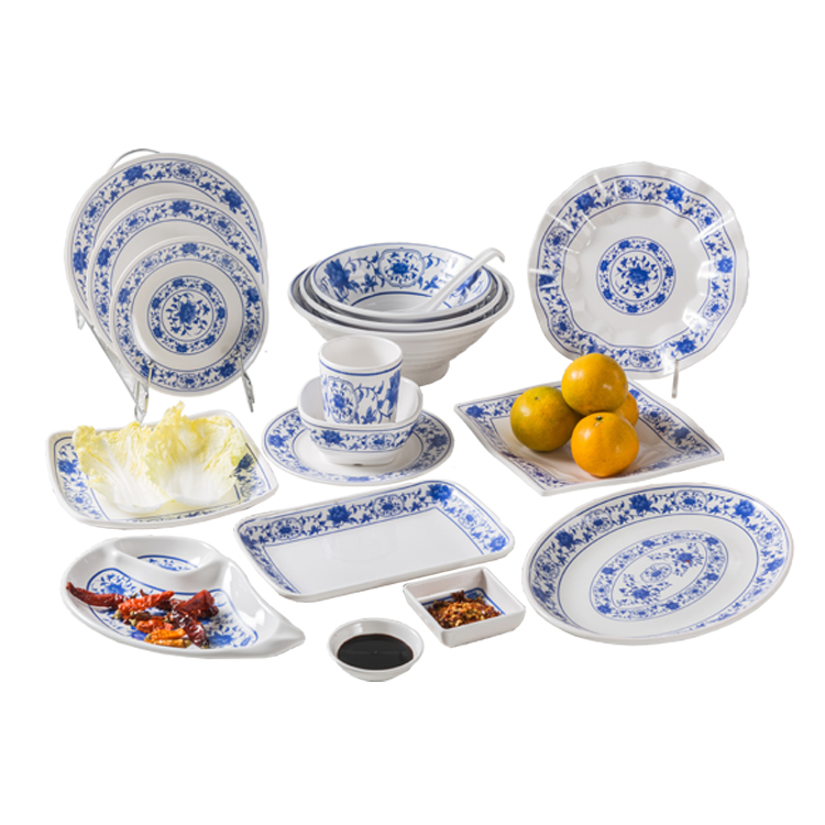 new peony printing restaurant melamine dinnerware set