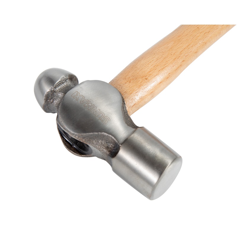 Household forged carbon steel American Type Ball Pein Hammer with wood handle