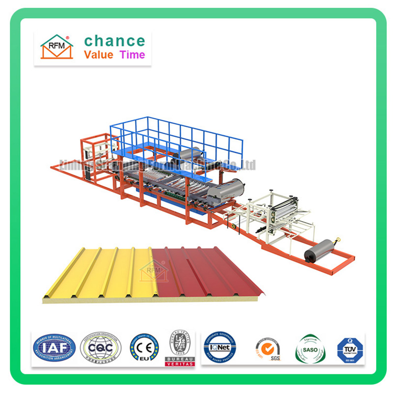 Housing Steel for Family Steel Tile Rock Wool Eps Sandwich Panel Machine