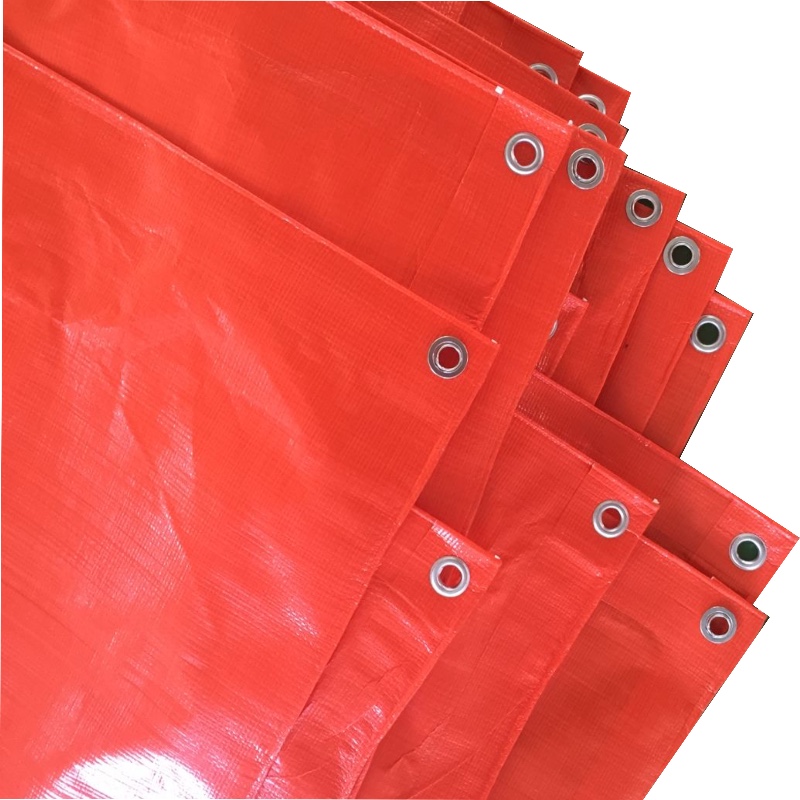 200g/m2 orange color waterproof PE tarpaulin cover