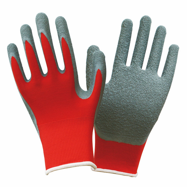 Grey latex coated gloves,Excellent dexterity