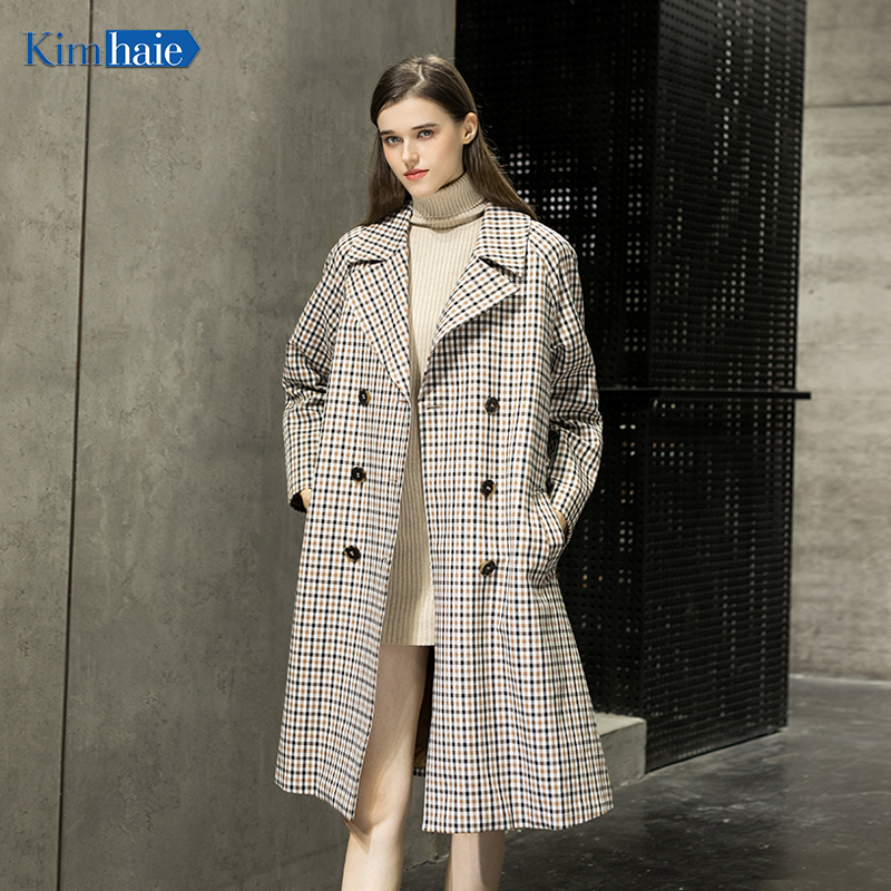 Ladies long cotton coat European fashion classic women winter coat